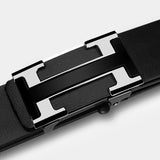 2024 Casual Famous Width 3.4Cm Brand Belt Men Top Quality Genuine Leather Belts for Men Luxury Strap Male Metal Automatic Buckle