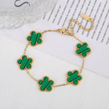 Five Leaf Flower Adjustable Bracelet Vintage for Men