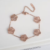 Five Leaf Flower Adjustable Bracelet Vintage for Men
