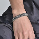 10MM Stainless Steel Bracelet for Men Jewelry Hidden Locks Hand Chain 19/21/23CM Size Accessories