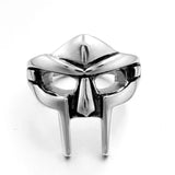 Goth Hip Hop MF DOOM Mask Rings for Men Gladiator Punk Style Egyptian Pharaoh Male Ring Classic Retro Jewelry Party Accessories