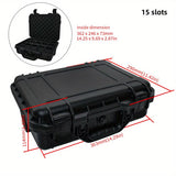 8/15 Slots Waterproof Watch Box,Collection Watch Antique Portable Moisture-Proof Mildew-Proof Protective Safety Case with Sponge