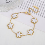 Five Leaf Flower Adjustable Bracelet Vintage for Men