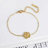 Five Leaf Flower Adjustable Bracelet Vintage for Men