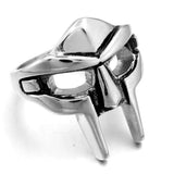 Goth Hip Hop MF DOOM Mask Rings for Men Gladiator Punk Style Egyptian Pharaoh Male Ring Classic Retro Jewelry Party Accessories