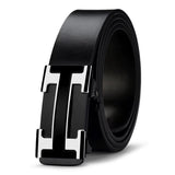 2024 Casual Famous Width 3.4Cm Brand Belt Men Top Quality Genuine Leather Belts for Men Luxury Strap Male Metal Automatic Buckle