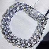 Luxury Cuban Link Bracelet Two Row, Iced Out Bracelet
