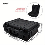 8/15 Slots Waterproof Watch Box,Collection Watch Antique Portable Moisture-Proof Mildew-Proof Protective Safety Case with Sponge