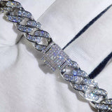 Luxury Cuban Link Bracelet Two Row, Iced Out Bracelet