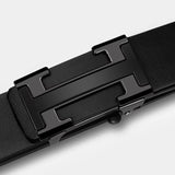 2024 Casual Famous Width 3.4Cm Brand Belt Men Top Quality Genuine Leather Belts for Men Luxury Strap Male Metal Automatic Buckle