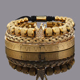 Luxury Set Crown Charms Bracelet
