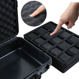 8/15 Slots Waterproof Watch Box,Collection Watch Antique Portable Moisture-Proof Mildew-Proof Protective Safety Case with Sponge
