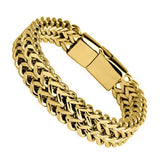 10MM Stainless Steel Bracelet for Men Jewelry Hidden Locks Hand Chain 19/21/23CM Size Accessories