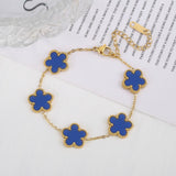 Five Leaf Flower Adjustable Bracelet Vintage for Men