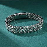 10MM Stainless Steel Bracelet for Men Jewelry Hidden Locks Hand Chain 19/21/23CM Size Accessories