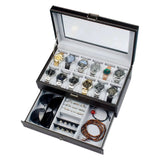 Lockable Watch Storage Boxes, 2-Tier Organizer Watch Showcase