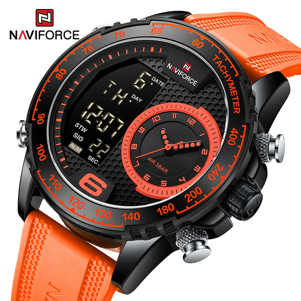 Military Sport Watches for Men Water Resistant Soft Silicone Strap Man Clock Luxury Luminous Male Wristwatches NF9199T