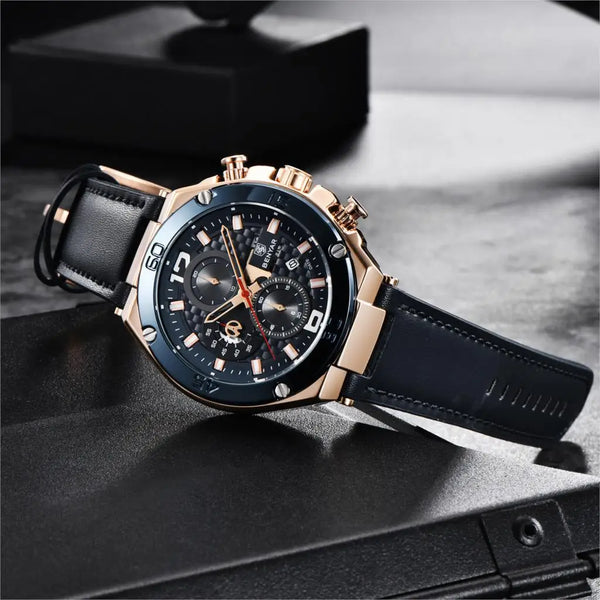 Top Brand 2023 Men Quartz Watch Multifunction Sport Chronograph 30M Waterproof Wrist Watch Clock Relogio Masculino