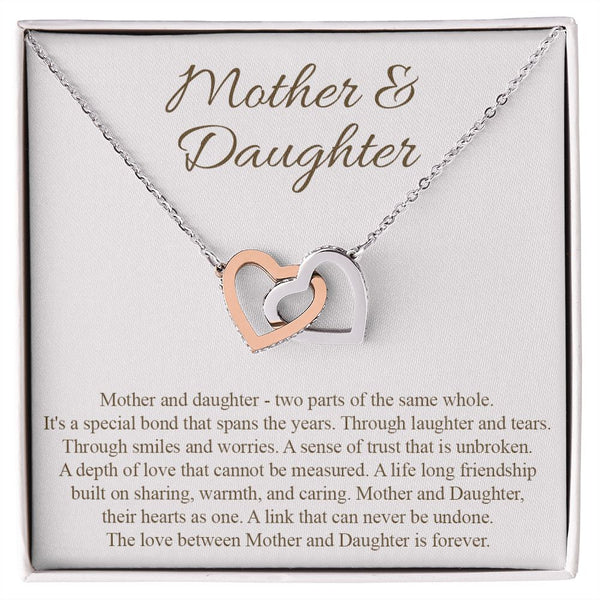 Mother & Daughter --- Interlocking Hearts Necklace