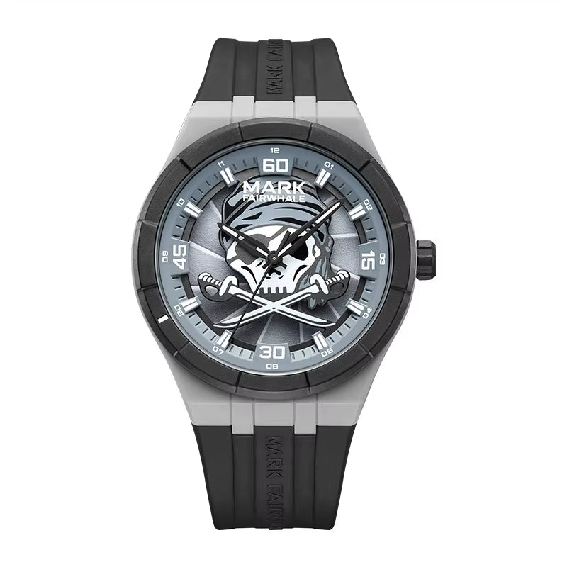 Luminous Pirates of the Caribbean Dial Fashion Quartz Watch for Men Waterproof Silicone Strap Men Watches Reloj Hombre