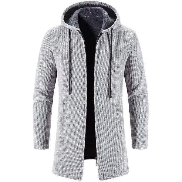 Men'S Sweaters Coat Autumn Winter New Hot Warm Zipper Medium Long Cardigan Sweaters Man Casual Knitwear Sweatercoat Mens Clothes