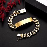 New High Quality 18K Gold 10MM Chain Bracelets for Man Women Fashion Original Jewelry Wedding Accessories Party Christmas Gifts