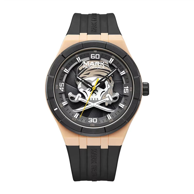 Luminous Pirates of the Caribbean Dial Fashion Quartz Watch for Men Waterproof Silicone Strap Men Watches Reloj Hombre
