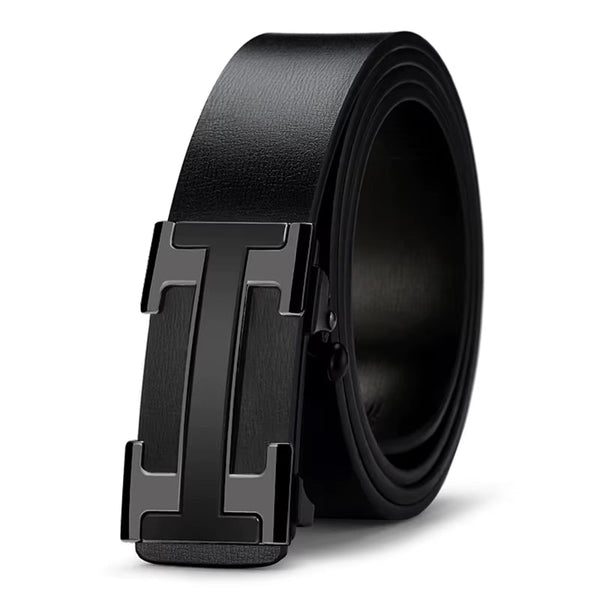 2024 Casual Famous Width 3.4Cm Brand Belt Men Top Quality Genuine Leather Belts for Men Luxury Strap Male Metal Automatic Buckle